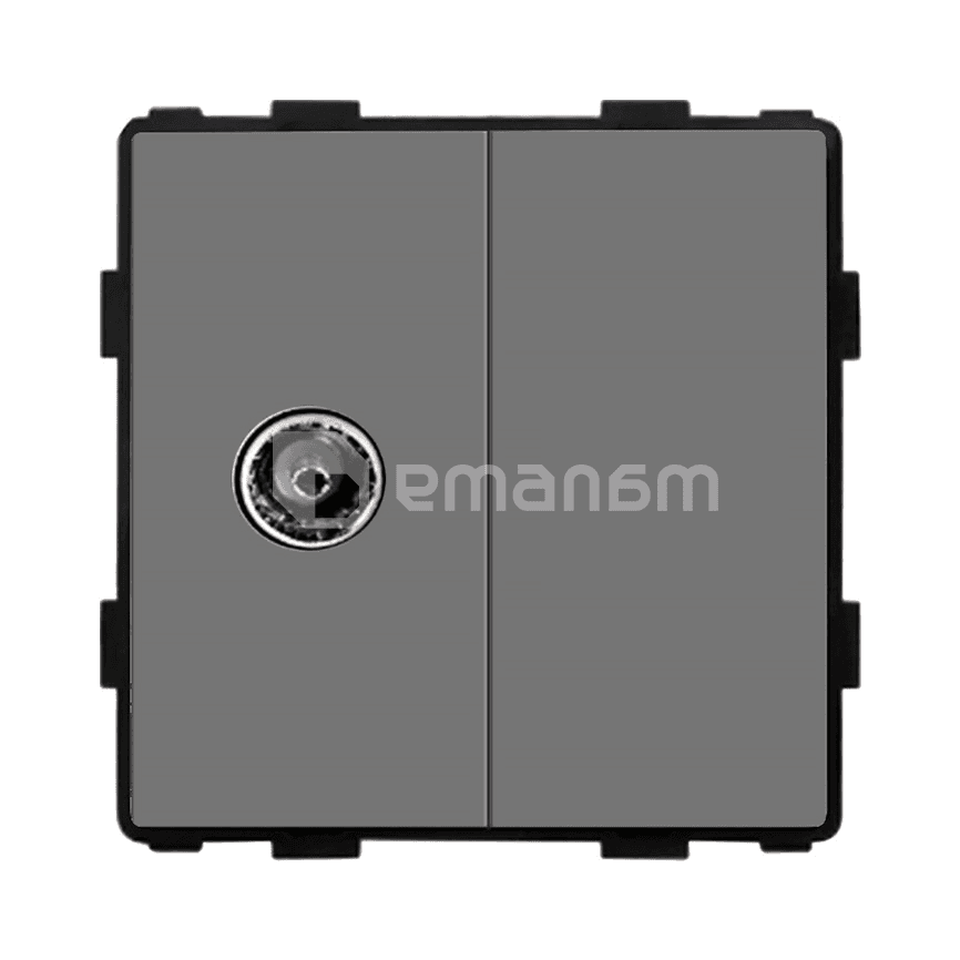 როზეტი ჩარჩოს გარეშე Socket Style TV ნაცრისფერი