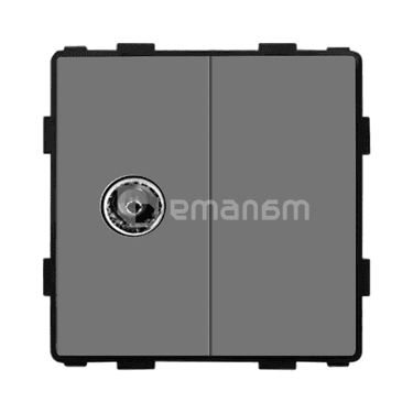 როზეტი ჩარჩოს გარეშე Socket Style TV ნაცრისფერი