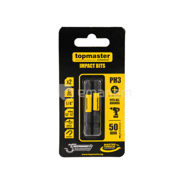 ბიტა დარტყმითი TOPMASTER 338732 PH3 50 მმ  2 ც