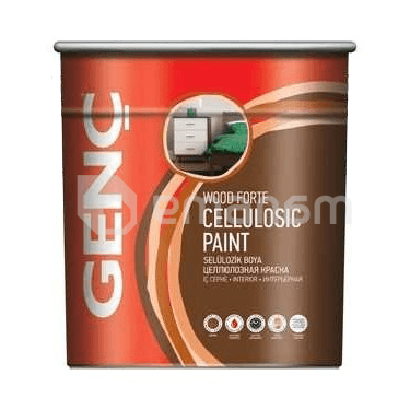ნიტროსაღებავი Genc Wood Forte Cellulosic Paint პრიალა თეთრი 2.5 ლ