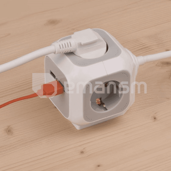 დამაგრძელებელი კუბი 4 Brennenstuhl 1,4მ USB ALEA-Power