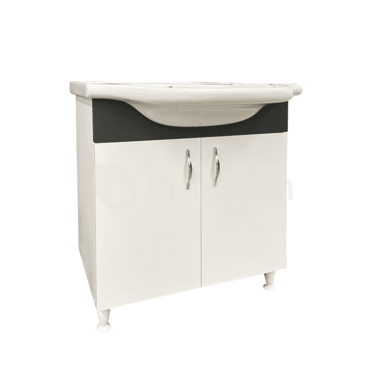 დასადგამი ტუმბო ხელსაბანით Denko Trend 65 White Antracite Grey