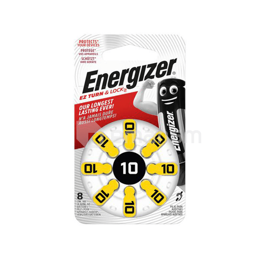 ელემენტი Energizer სმენის აპარატის HA10 8 ც Zinc Air
