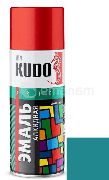 ემალი უნივერსალური Kudo KU-1020 Ral 5018 ფირუზისფერი 520 მლ