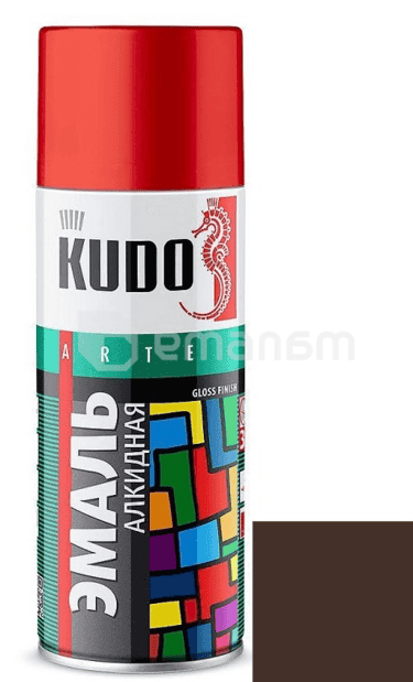 ემალი უნივერსალური Kudo KU-1012 Ral 8017 ყავისფერი 520 მლ