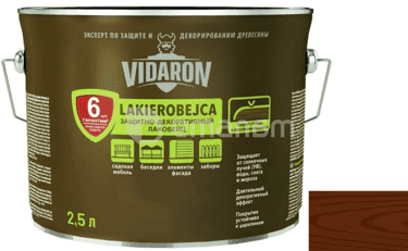 გასაჟღენთი ხის Vidaron Lakobeyc 2.5 ლ L08 სამეფო პალისანდრი
