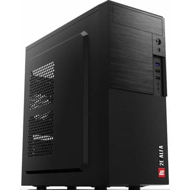 2E Computer case ALFA (E1903U-400)with PSU 2EATX400, MidT,2xUSB2.0,1xUSB3.0, steel (side panel), black