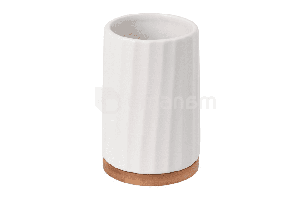 ჭიქა კბილის ჯაგრისებისათის Bisk kido white bamboo
