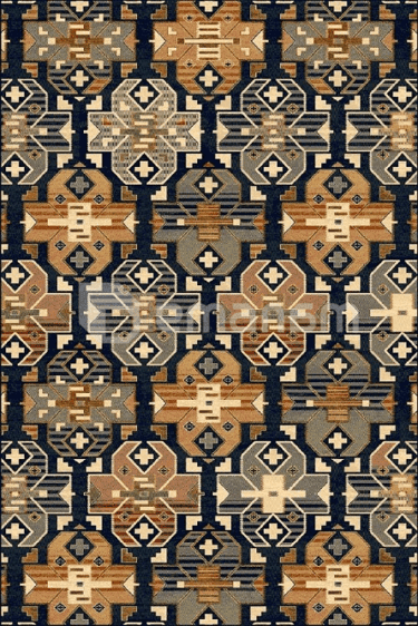 ხალიჩა Dywilan  SUPERIOR DIAS NAVY 2476 cC1 200x300 100% WOOL