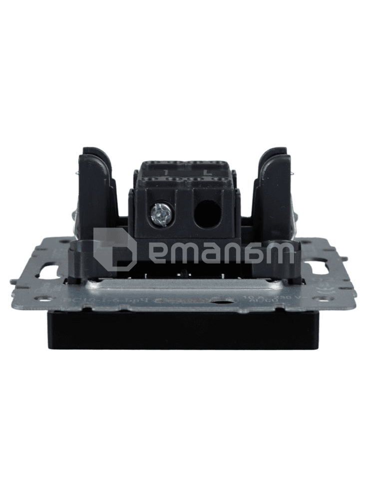 ჩამრთველი რევერსი IEK BRITE 1 10A VC10-1-6-BrB შავი