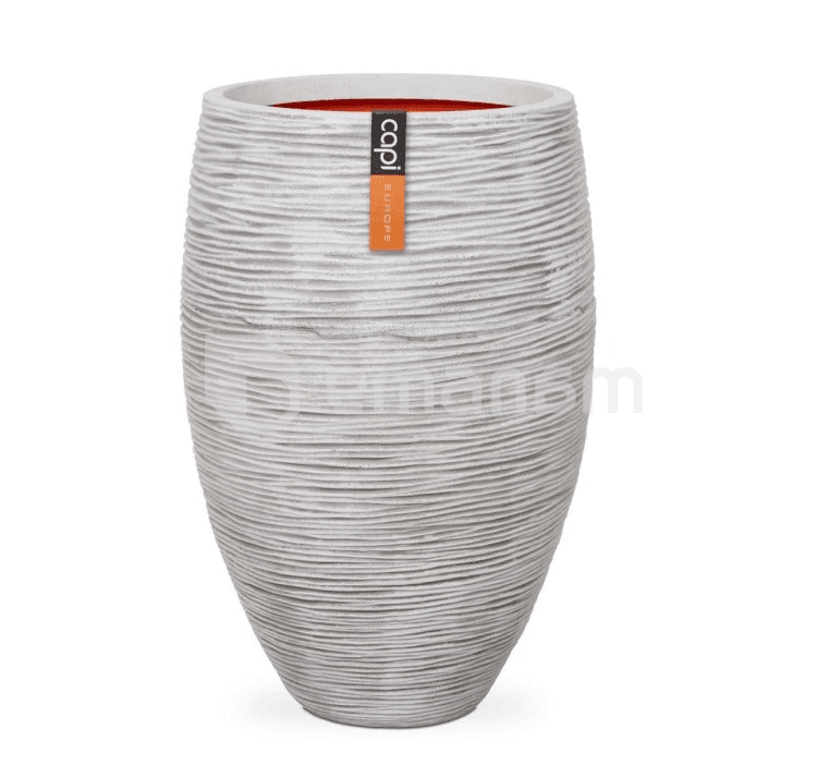 ქოთანი ყვავილის Capi Europe Vase elegant deluxe Rib NL 38x58სმ სპილოსძვლისფერი