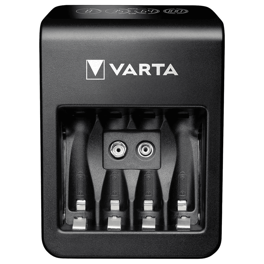 დამტენი მოწყობილობა VARTA LCD PLUG CHARGER + 4 AA 2100mAh