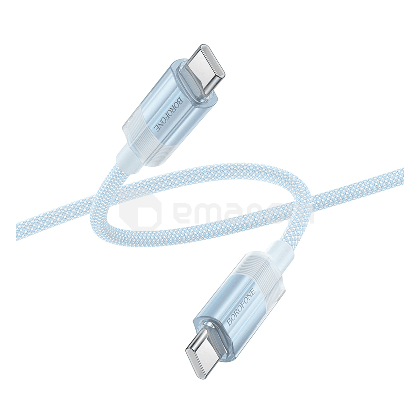 მობილური ტელეფონის დამტენი სადენი Borofone USB-С С 1.2მ 3А 60W ლურჯი