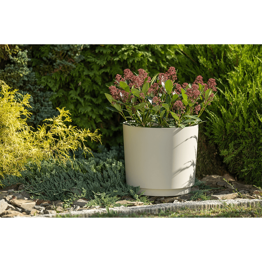 ქოთანი ყვავილის Lamela AURA 200 recycled cover - beige 4,7L