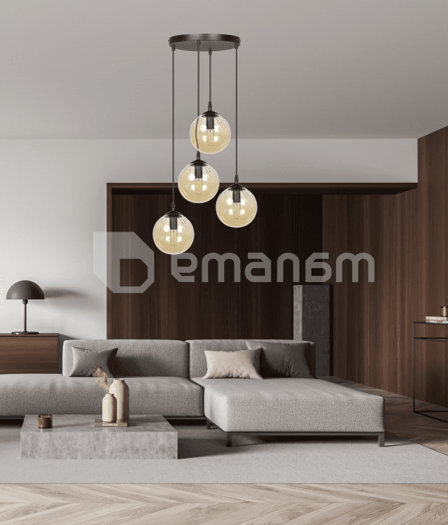 საკიდი EMIBIG Cosmo Premium 4 E14 4x MAX 40W შავი MIODOWY