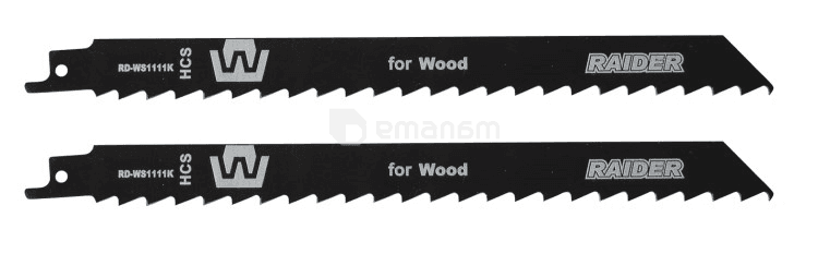 პირი ბეწვა ხერხის ხისთვის Raider RD-WS1111K 225/125 მმ 2 ც