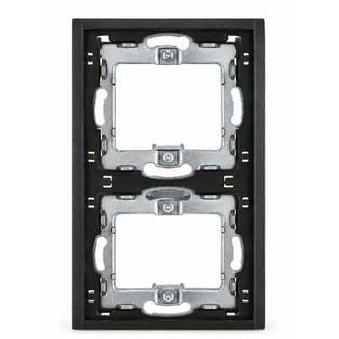 ჩარჩო ჩამრთველისა და როზეტისთვის DOMINO LS-70/90-047 2 ადგილიანი შავი 15x8 სმ