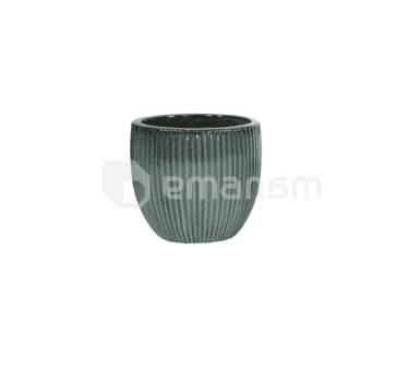 ქოთანი კერამიკული Mega Collections Portly Egg Rib Moss Green 20x18სმ 5ლ