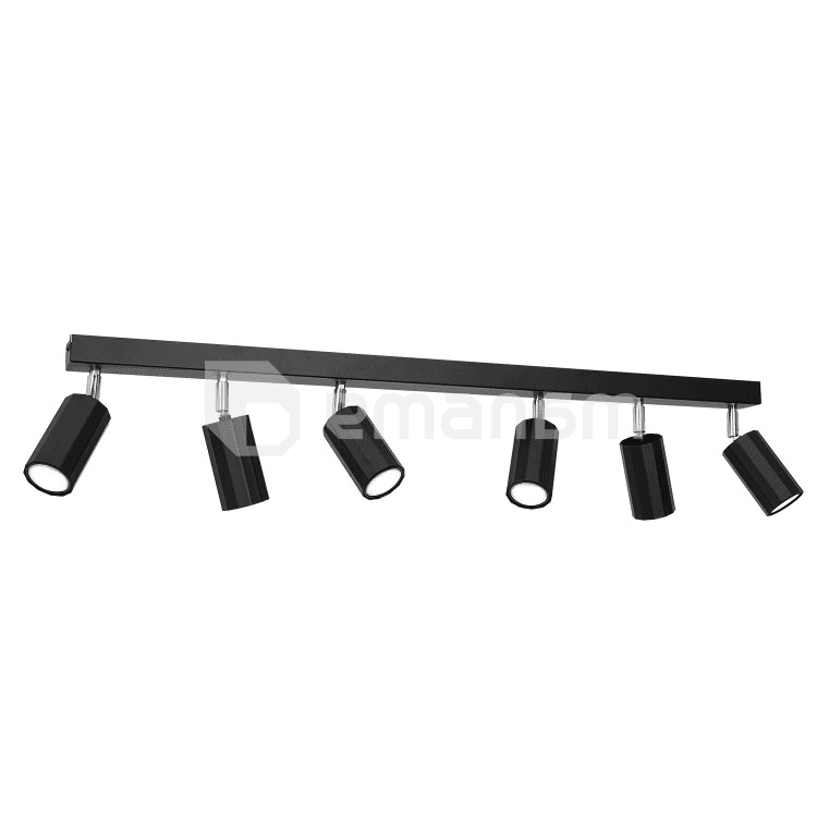 სპოტი LUMINEX Bello 6 GU10 8W შავი ქრომი 1775