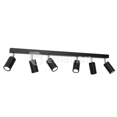 სპოტი LUMINEX Bello 6 GU10 8W შავი ქრომი 1775