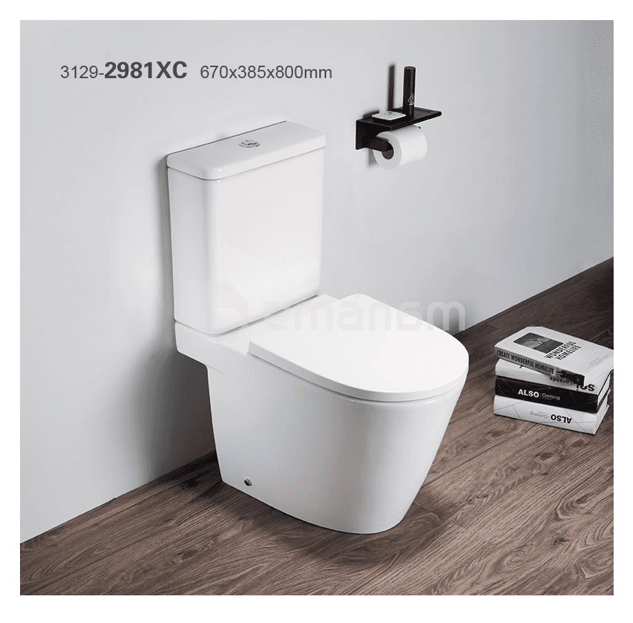 უნიტაზი დასადგამი Pate 2981XC two-piece Glossy თეთრი P-TRAP