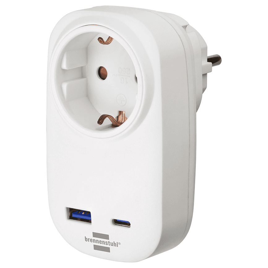 ადაპტერი USB-А C პორტის Brennenstuhl 18W თეთრი
