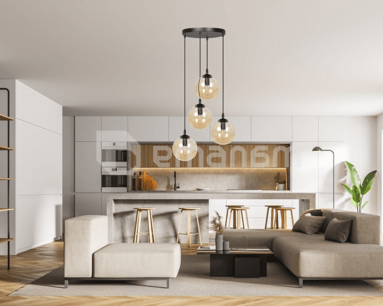 საკიდი EMIBIG Cosmo Premium 4 E14 4x MAX 40W შავი MIODOWY