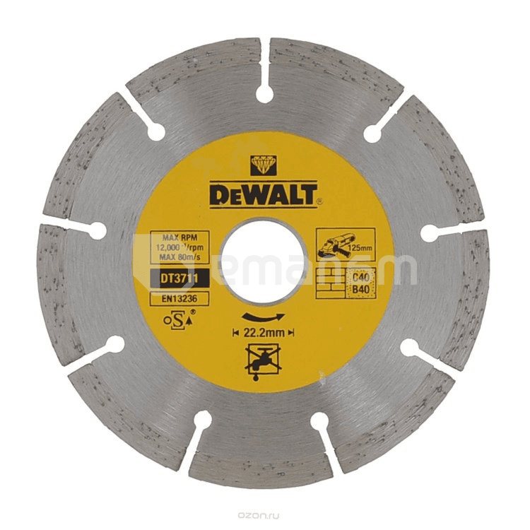 ალმასის დისკი DeWalt DT3711 125x22.2 მმ