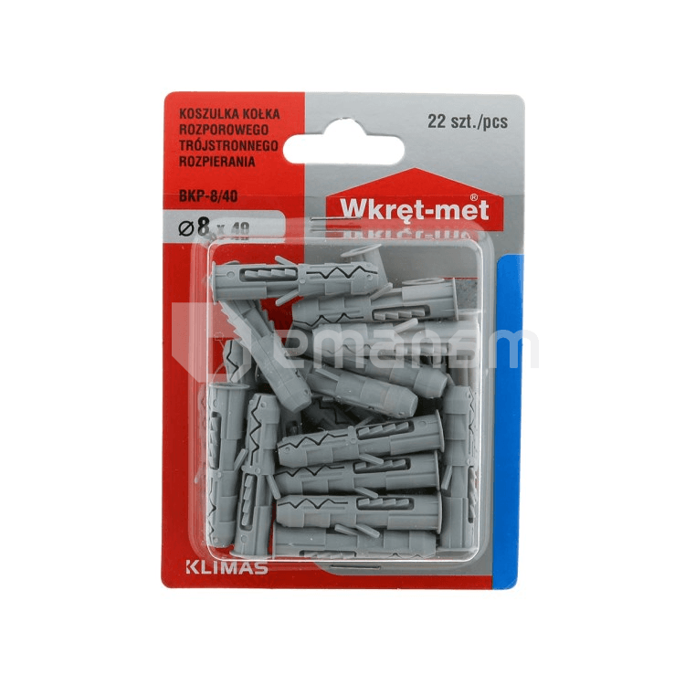 დიუბელი განბჯენი Wkret-met BKP-08040 8x40 მმ 22 ც
