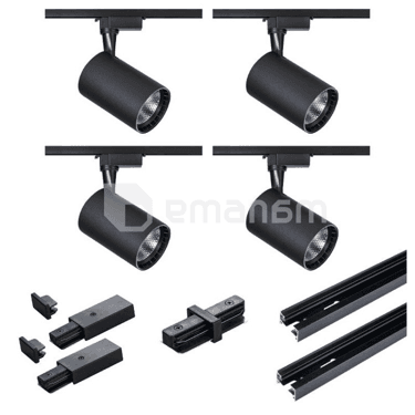 კომპლექტი ტრეკი DPM 4x15W შავი X-LINE