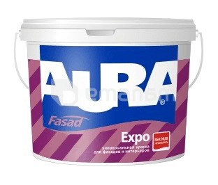 დისპერსიული საღებავი Eskaro Aura Fasad Expo 10 ლ