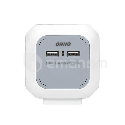 დამაგრძელებელი კუბი  ORNO 4 1.5მ 2 USB Schuko