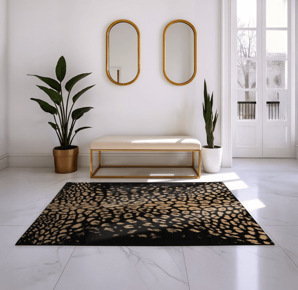 ხალიჩა BALTA HOME LALIX 43119-890 120x170 სმ შავი/ოქროსფერი
