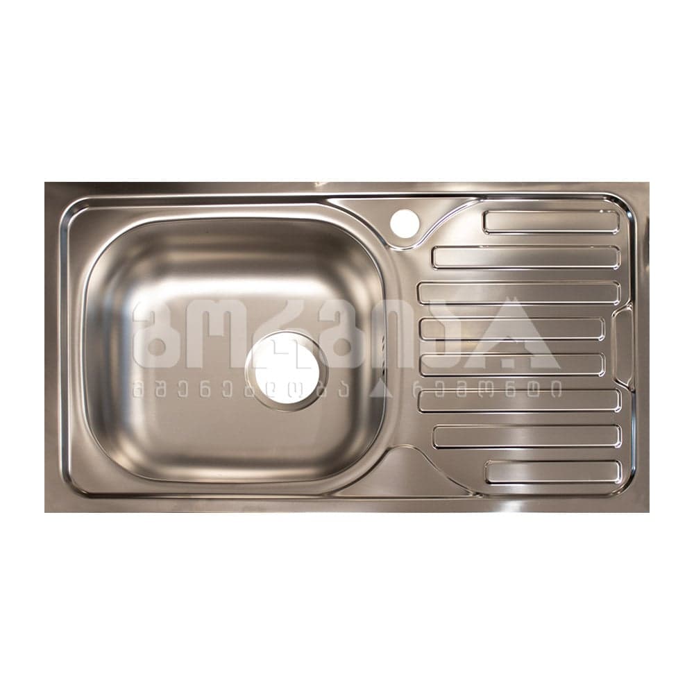 სამზარეულოს ნიჟარა დაფით 7545R  760*435*150*0.6მმ  AS07