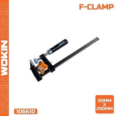 მეტალის ფიქსატორი Wokin 106606, 50x150MM, F-Clamp, Black/Silver