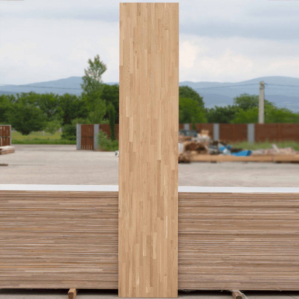 ავეჯის დაფა ECOWOOD მუხა ხარისხი AB 40x600x2500 მმ ბუნებრივი ხისფერი