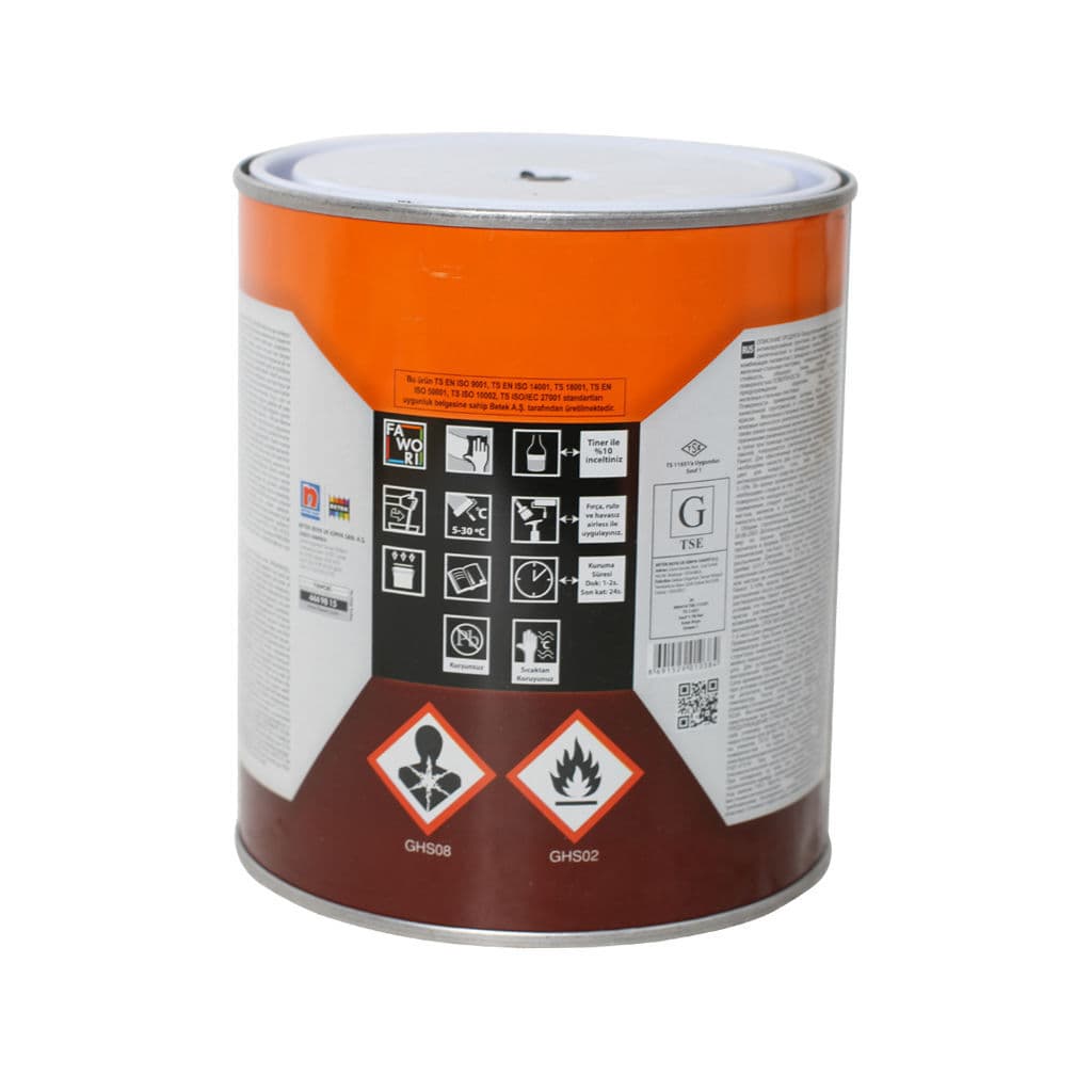 0,75ლ ანტიკოროზიული საღებავი FWR ANT.S02054 718 SIYAH 0.75LT