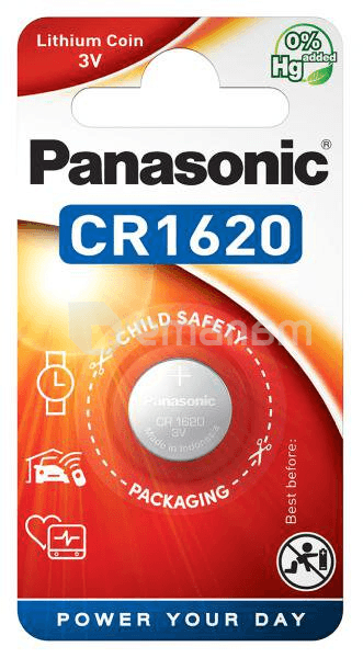 ლითიუმის ელემენტი Panasonic CR1620