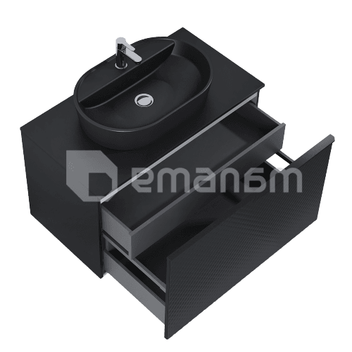 აბაზანის ავეჯი  დასკიდი  Elita GLAM 90 Black Matt