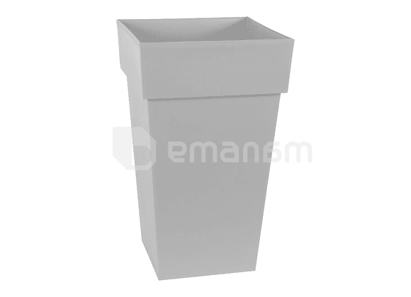 ქოთანი პლასტმასის EDA Plastiques POT TOSCANE CARRE 39 X 39 X 65სმ 62ლ