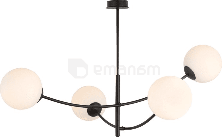 ჭაღი EMIBIG HUNTER 4 E14 4x MAX 40W BLACK OPAL