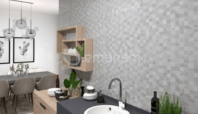 კაფელი Halcon Ceramicas Quina Gris Kubic Brilo 30x60 სმ.