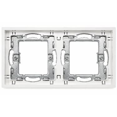 ჩარჩო ჩამრთველისა და როზეტისთვის DOMINO LS-70/90-047 2 ადგილიანი თეთრი 15x8 სმ