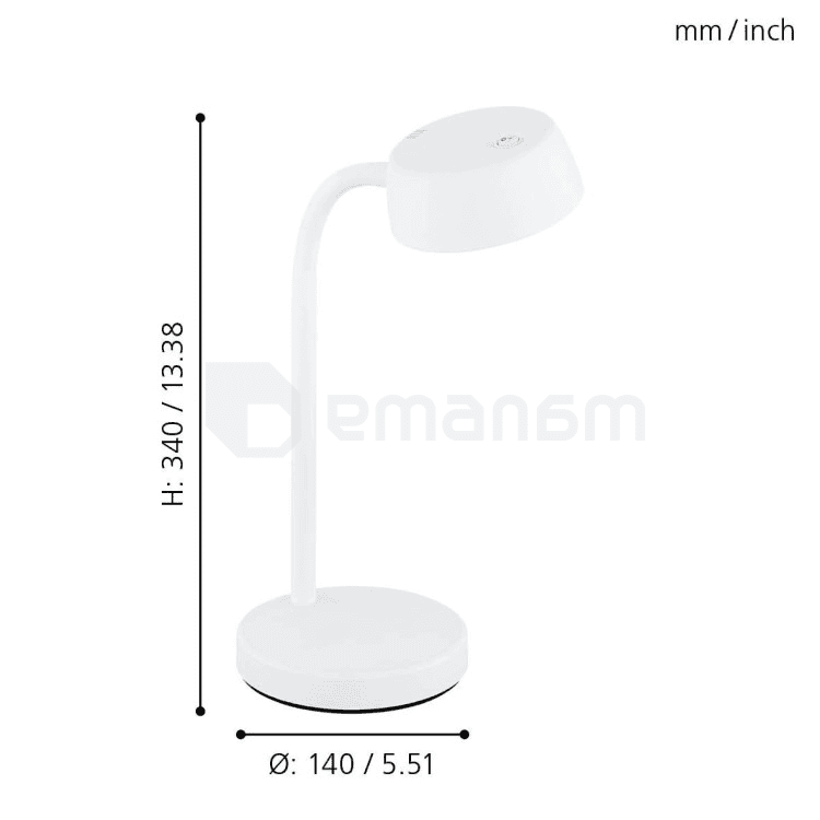 მაგიდის სანათი Eglo LED-TL 4.5W თეთრი CABALES 99334