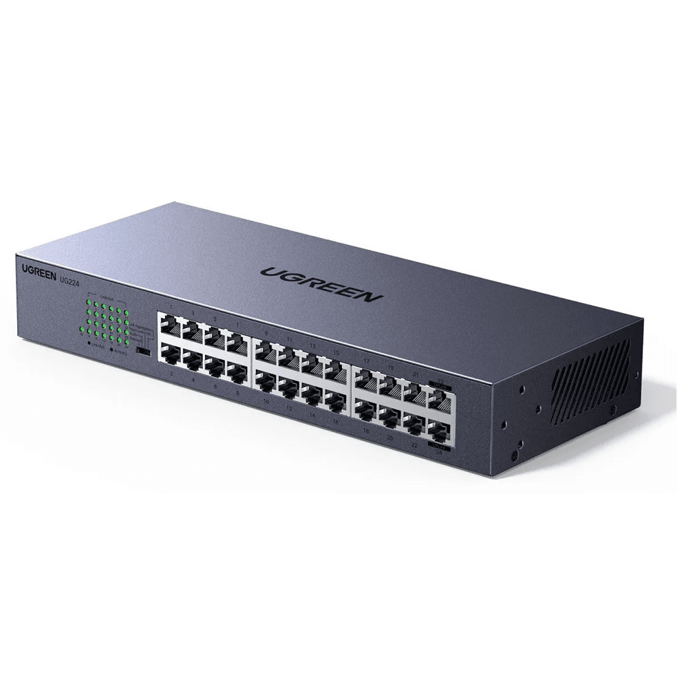 სვიჩი UGREEN CM740 (35374EU), 24-Port Gigabit, Switch, Grey