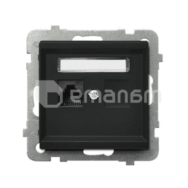 როზეტი კომპიუტერის Ospel Sonata GPK-1R/K/m/33 RJ45 Cat 5e 1 განყოფილებიანი შავი