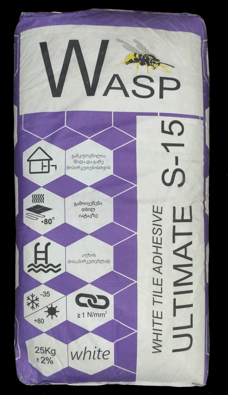წებო ცემენტი Wasp S15 WHITE ultimat
