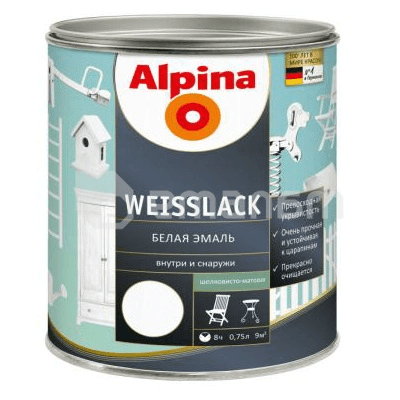 ემალი  Alpina Weisslack თეთრი 750 მლ