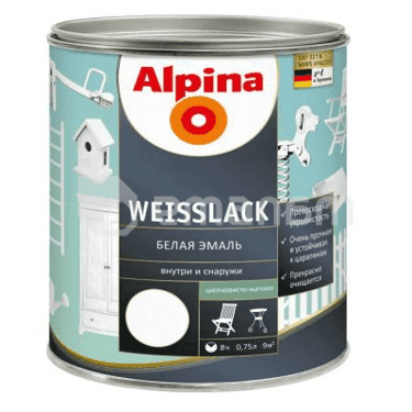 ემალი  Alpina Weisslack თეთრი 750 მლ