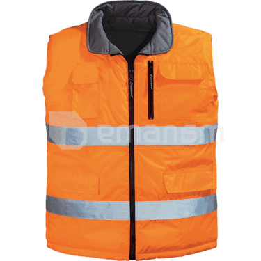 ჟილეტი დათბილული ორმხრივი Coverguard 7HWGO L ნარინჯისფერი